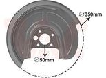 Van Wezel Piastra Paraspruzzi, Disco Freno 256 Mm (5892374) Adatto Per Vw, Skoda, Seat