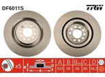 Trw DF6011S - Disco Freno Oe 1ML 615 301 Per Leon (1M1)
