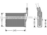 Prasco RTA6250 - Oe 6025370415 Scambiatore Di Calore, Riscaldatore Per Avantime (DE0), Espace Iii (Je)