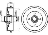 Bosch 0 986 477 041 - Oe 1H0 501 615 A Bremstrommel FüR Toledo I (1L2), Ibiza (6K), Cordoba (6K), Felicia (6U), Polo (6N), Polo (6V), Jetta Ii (165, 19E, 1G2), Golf Iii (1H), Golf Cabriolet (1E), Caddy Ii (9K), Vento (1H)