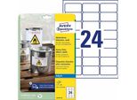 Avery Etichette In Foglio Zweckform, Resistenti Alle Intemperie, 63,5 X 33,9 Mm
