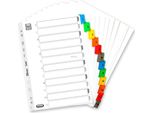 Elba Cartelle Di Cartone Mylar, Numeri, Din A4, Colorate, 12 Pezzi