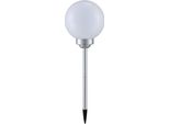 Globo Luce Solare In Plastica Argento Metallizzato, 4Xled; 3376