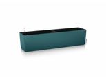 Fioriera Lechuza Balconera Colore 80 Blu Petrolio | Cassetta Da Balcone Con Irrigazione E 2 Inserti Per Piante | Superficie Opaca | 79 X 19 X 19 Cm | 15708