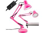 Lumiled Lampada Da Tavolo Classica Lampada Da Lettura Rosa Lampada Da Tavolo Lampada Da Tavolo Braccio Regolabile Con E27 Lampada Da Tavolo In Metallo Retrò