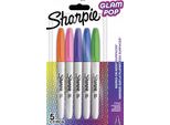Sharpie 2201774 Marcatore Permanente Sharpie Fine "Glam Pop"", Confezione Blister Da 5 Pz"