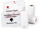 Carta Adesiva Ricariche Trasparenti 3X Rotolo Phomemo Phomemo T02 / M02 Pro / M02X / Q12-TTRMS