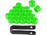 20Pcs 17Mm Dado Ruota Auto Mozzo Protezione Disco Antifurto Coperchio Verde