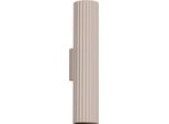 Lampada Da Parete Karbon 10 Taupe 2Xgu10 10W Alluminio 30X8.5X6.5Cm Sollux Lighting