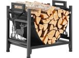 Porta Legna Da Ardere Vevor 450X315X415 Mm, Porta Legna Da Ardere Con Supporto In Tela, Porta Legna Da Ardere Con Capacità Di Carico Di 18 Kg, Porta Legna Da Ardere In Acciaio Verniciato A Polvere, Robusto Supporto Per Accatastare La Legna Per Il Camino
