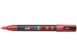 Marcatore A Pigmenti Uni-Ball Posca PC-3ML Glitter, Rosso