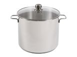 Karl KrÜGer Casseruola Jumbo Con Coperchio In Vetro 17 Litri Ø30Cm Acciaio Inox