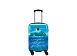Koffer Saxoline "Island", Gr. B/H/T: 34Cm X 55Cm X 21Cm, Blau (Blau, Mehrfarbig), Polyester, Koffer, Mit Praktischen Tragegriffen