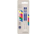 PARKER2136210 Ricarica In Gel Parker Eco, Blu, Larghezza Linea: M, Confezione In Blister Da 2 Pz