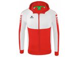 Erima Six Wings - Giacca Da Allenamento Con Cappuccio Uomo - Rosso / Bianco