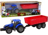 Trattore Con Rimorchio Veicolo Agricolo Fattoria Blu