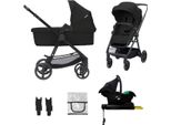 Kinderkraft 4In1 Nuovo Passeggino Classico Combinato Nero + Visone Pro