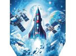 Cono Scolastico Goldbuch Space Rocket Blu 70X19 Cm