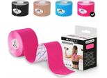 Mobiclinic Kinesiology Mobitape 5 Cm X 5 Cm Nastri Impermeabili Kinesiology Therapy Tape Sport Muscle Tightening Hypoallergenic Kinesiology Colourful Pink