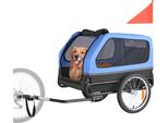 Vevor Rimorchio Per Cani, Fino A 40 Kg, Rimorchio Da Bicicletta Per Cani Di Piccola E Grande Taglia, Telaio Pieghevole Con Ruote, Attacco Universale Per Bicicletta, Bandiera, Guinzaglio Interno, 1320X715X750 Mm