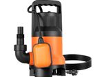 Vevor 650W Pompa Sommergibile, 15000L/H, Pompa Per Acque Reflue PP-GF20 Per Acque Reflue, Acque Sporche E Acque Pulite Con Interruttore A Galleggiante Automatico, Prevalenza 8M, Per Piscine, Stagni E Aree Allagate