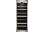 CASO Weinkühlschrank 647 WineSafe 43, Energieeffizienz: G (A-G), schwarz (silberfarben), B:39,5cm H:103,5cm T:67,5cm, Weinkühlschränke
