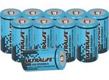 10X Ultralife UHE-ER26500 - Cella Rotonda Al Litio Cloruro Di Tionile 3,6V 9000Mah LS26500