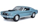Maisto - Ford Mustang Gt Cobra Jet Fb 1968, Blu Metallizzato, 1:18