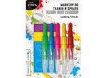 Pennarelli Spray Per Tessuti Con Stencil Animali 5 Pz Kidea
