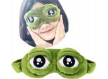 Maschera Per Gli Occhi - Rana Verde - Sonno Ristoratore - Benda Per Dormire - Puro Relax - Maschera Per Gli Occhi Rinfrescante - Qualità Artigianale