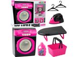Set Di Lavatrici Con Suoni Interattivi Accessori Nero E Rosa