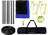 Succebuy Sistema Di Rete Da Pallavolo Portatile Per Uso Esterno, Pali In Acciaio Regolabili In Altezza, Set Da Pallavolo Professionale Con Pallone In Pvc, Pompa, Borsa Da Trasporto, Rete Resistente