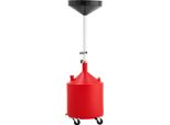 Succebuy Carrello Raccogli Olio 68 Litri, Contenitore Mobile Per La Raccolta Dell'olio Con Imbuto Regolabile In Altezza, Dispositivo Di Raccolta Con Ruote Per Liquidi E Carburante, Ideale Per Officine E Garage, Rosso