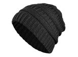 Berretto Con Coda Di Cavallo All'uncinetto, Berretto Da Donna - Beaniehut Nero