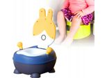 Vasino Per Bambini Con Inserto Giallo - Vasino Antiscivolo Con Disegno Di Un Coniglietto A Partire Da 10 Mesi