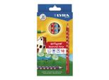 Lyra L3811100 Matita Colorata Groove - Ø 4,3 Mm, 10 Colori Assortiti, Scatola Di Cartone