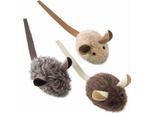 Topolino Nobby Con Coda In Pelle, Piccolo, 3 Pezzi, 6 Cm