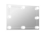 Specchio A Parete Con Illuminazione A Led Vetro Rettangolare