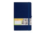 Quaderno Tascabile A6 Con Cancellino Romanticismo Check Blu Navy