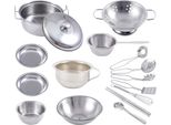 16Pcs Bambini Cucina Giocattolo Set In Acciaio Inox Pentole E Padelle Strumenti Per I Bambini Regalo
