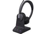 Yealink WH64 Dual Teams Cuffie Con Archetto Senza Fili Per Ufficio/Centro Chiamate Micro Usb Bluetooth Nero (1208674)