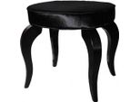 Casa Padrino Sgabello Barocco Nero / Nero - Sgabello Rotondo Di Design - Qualità Eccellente