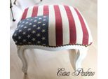 Casa Padrino Sgabello Barocco Usa Design / Crema - Sgabello Usa Flag