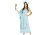 America Freedoms Torch Costume Blue Carnival Statuescult Classic Elegance Leisure Sense Statue Legendary Carnival Transformations, Taglia: 44 - 46 (Xl) Colore: Blu