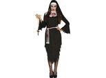 Halloween Suora Inquietante Convento Segreto Figura Empia Costume Fantasia Oscura Inquietante Convento Sorella Superstizione Costume Carnevale, Taglia: 42 - 44 (L) Colore: Nero