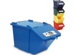 Contenitore A Due Piani Per Rifiuti Differenziati - Blu 45L