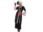 Costume Sexy Crudelia Da Donna Nero-Bianco-Rosso - S