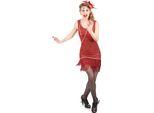 Costume Charleston Rosso Da Donna Con Paillettes