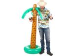 Palma Gonfiabile Decorazione Per Feste Estive Marrone-Verde 180 Cm - Taglia Unica
