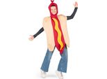 Costume Da Hot Dog Unisex Da Cibo Beige-Marrone-Giallo - Taglia Unica